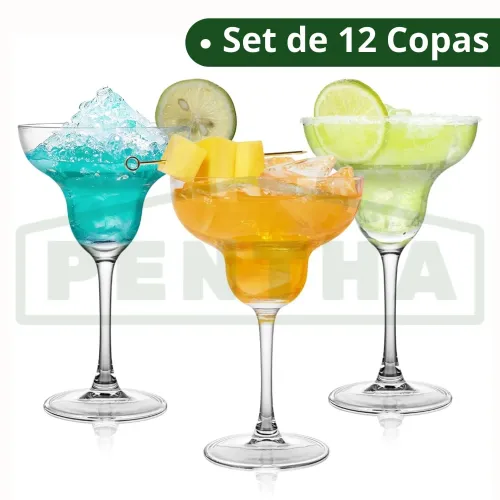 PENTHA Copa Margarita 335ml Set De 12 Copas Windsor Nadir