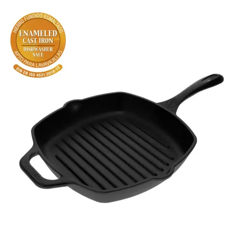 PENTHA Sartén Hierro Fundido Grill 25 Cm Rectang. (10x10) Esmaltada
