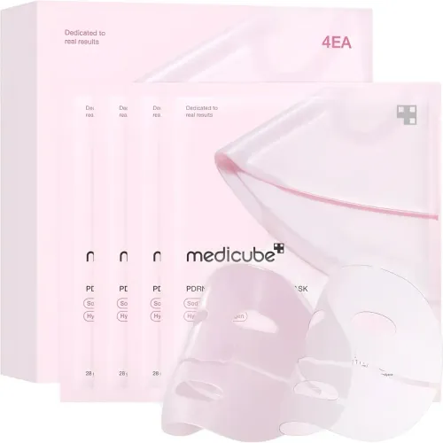 MEDICUBE Pack 4 Unds Mascarilla Facial Medicube Pdrn Pink Collagen Gel Mask 4ea