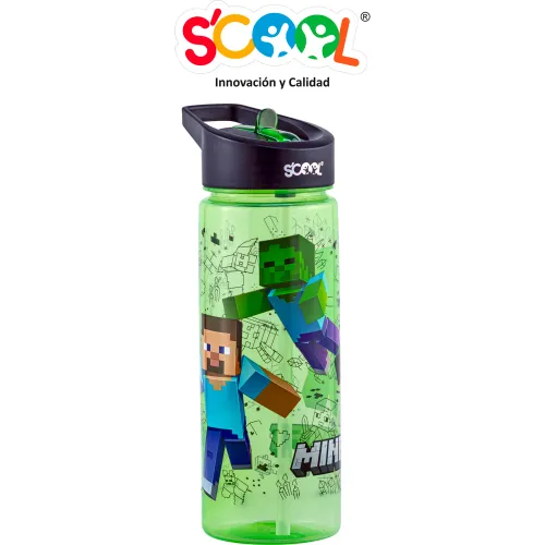 MINECRAFT Tomatodo Con Caña 590 Ml Scool