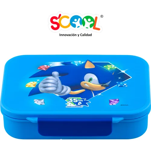 SONIC Taper Bento 1 Broche Y Divisiones Scool