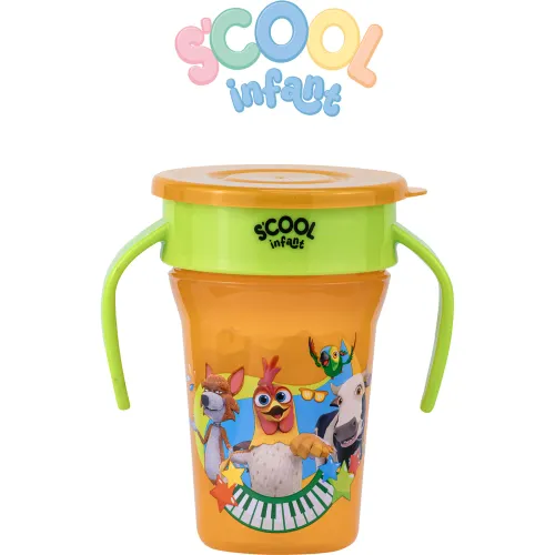GRANJA DE ZENON Vaso Infantil Con Tapa 230ml Scool