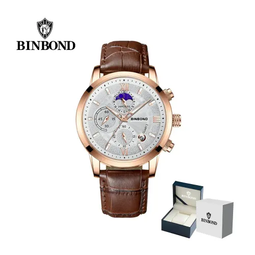 BINBOND Reloj  Para Hombre - Elegante - Cuero - M26