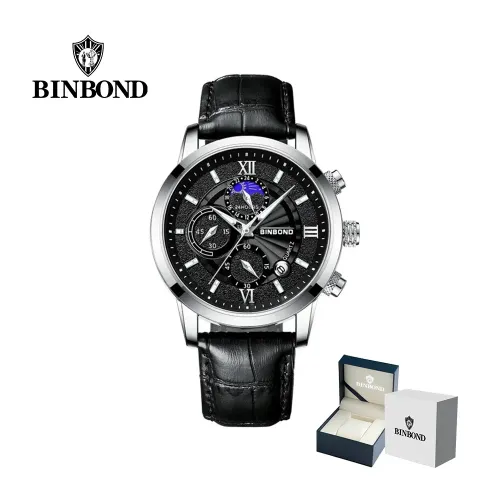 BINBOND Reloj  Para Hombre - Elegante - Cuero - M26