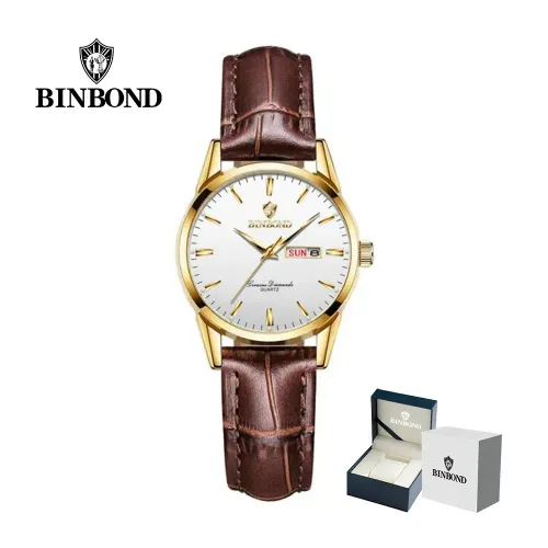 BINBOND Reloj  Para Mujer - Elegante - Cuero - M33