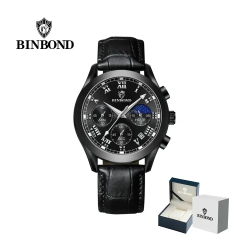 BINBOND Reloj  Para Hombre - Elegante - Cuero - M10