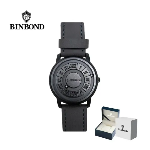 BINBOND Reloj Para Hombre - Elegante - Cuero - M5