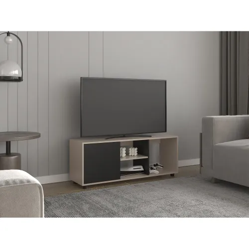 TUHOME Rack Tv 55 Adel Capri Y Wengue 46,7x120,3x34,9 Cm