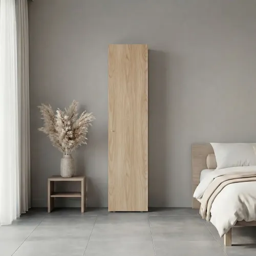 TUHOME Ropero 1 Puerta Tuhome Dreams Fresno Y Blanco 170,0x40,0x40,2 Cm