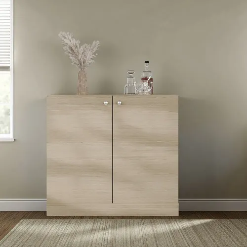 TUHOME Bar Bajo 2 Puertas 1 Cajon 12 Botelleros Y Portacopas Sintra Cartagena 94,8x204,0x51,5 Cm