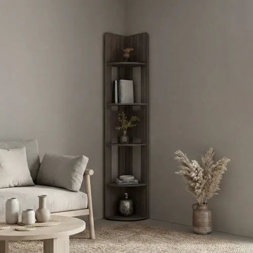 TUHOME Estante Esquinero Home-E7 Milan 180,6x30,0x30,0 Cm