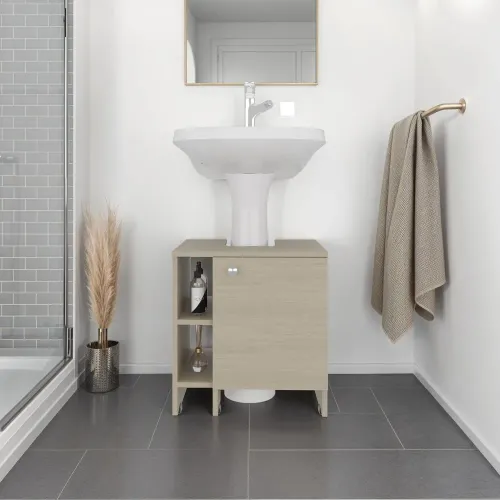 TUHOME Mueble Para Lavamanos 1 Puerta Basic Cartagena 50,9x47,0x37,4 Cm