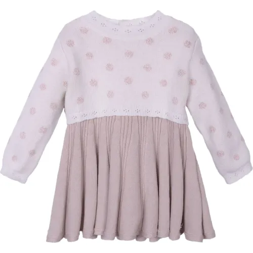 PILLIN Vestido Tejido Bebé Niña Color Crudo