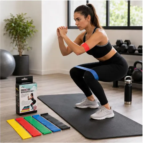 GENERICO Set X5 Bandas Elásticas De Resistencia Para Ejercicios Fitness Glúteos Piernas Yoga Pilates
