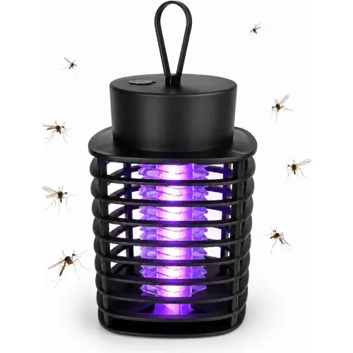 GENERICO Lámpara Mata Mosquitos Eléctrica Luz Uv Insectocutor Atrapa Zancudos 5w