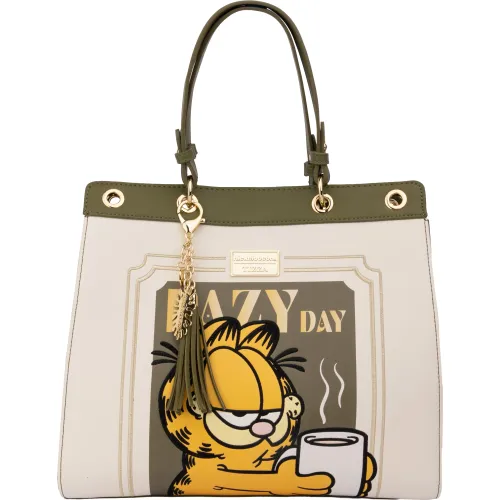TIZZA Cartera Mujer Cuadrada Garfield Lazy Day