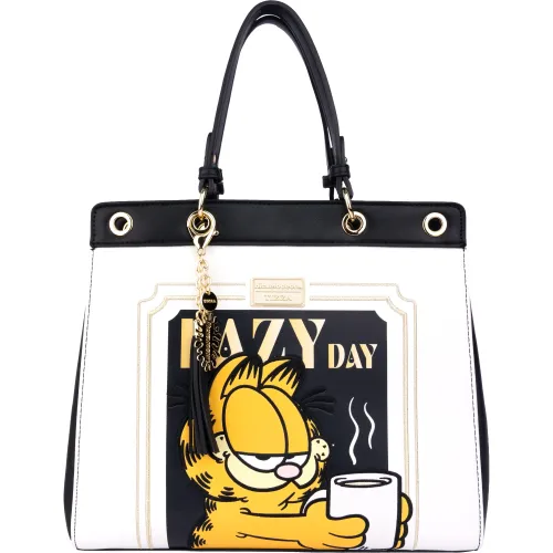 TIZZA Cartera Mujer Cuadrada Garfield Lazy Day