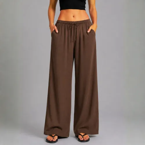 ROSUE Pantalón Holgado Arely Fresco Mujer Viena