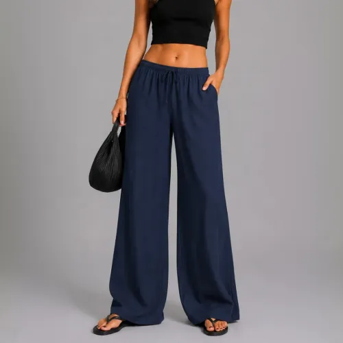 ROSUE Pantalón Holgado Arely Fresco Mujer Viena