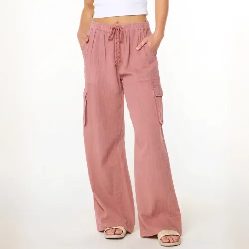 ROSUE Pantalón Mujer Cargo Wafer Sohana
