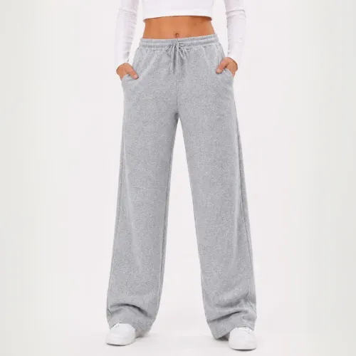 ROSUE Buzo Pantalón Pierna Recta Con Bolsillos De Mujer