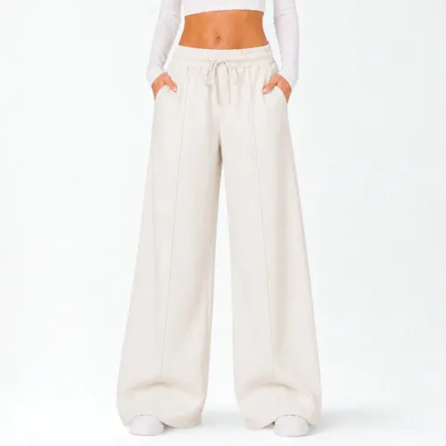 ROSUE Pantalón Palazzo Con Linea Pierna Ancha Mujer