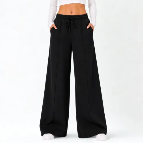 ROSUE Pantalón Palazzo Con Linea Pierna Ancha Mujer