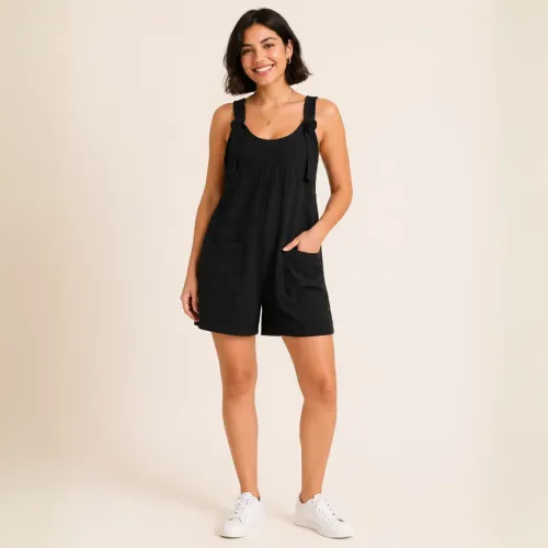 ROSUE Overol Short Otoño Primavera Verano Mujer Standart