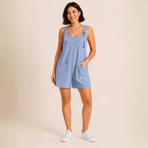 ROSUE Overol Short Otoño Primavera Verano Mujer Standart