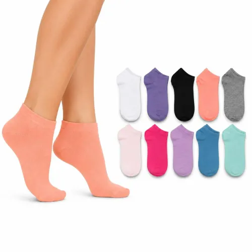 GENERICO Pack X12 Pares De Medias Tobilleras Para Mujer Transpirables