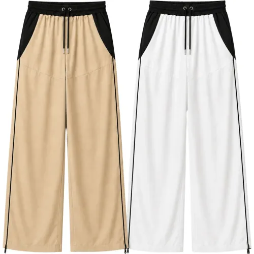 ENKI Pack2 Pantalón Bicolor Beige Blanco