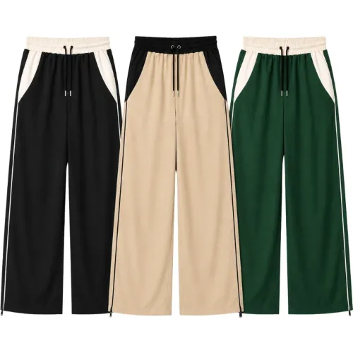 ENKI Pack3 Pantalón Bicolor Negro Beige Verde