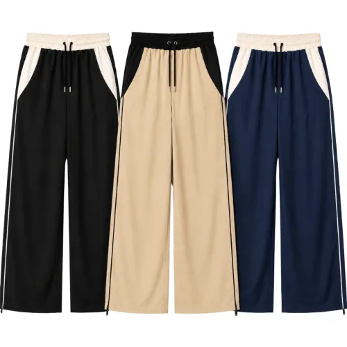 ENKI Pack3 Pantalón Bicolor Negro Beige Azul