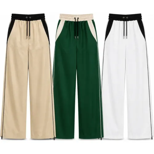 ENKI Pack3 Pantalón Bicolor Beige Verde Blanco
