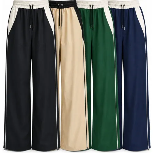 ENKI Pack4 Pantalón Bicolor Negro Beige Verde Azul