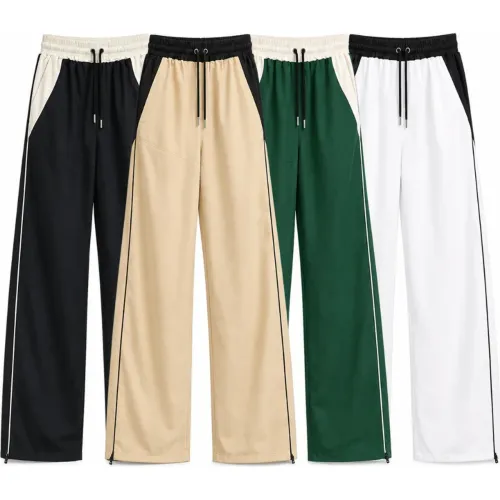 ENKI Pack4 Pantalón Bicolor Negro Beige Verde Blanco