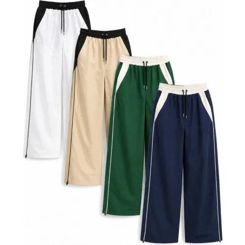 ENKI Pack4 Pantalón Bicolor Beige Verde Azul Blanco