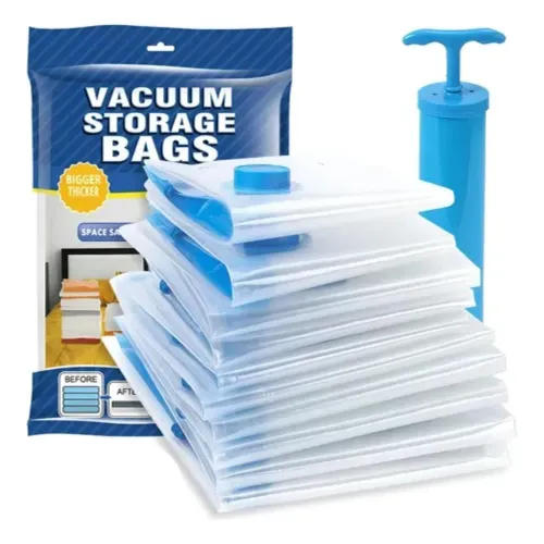 GENERICO Pack De 20 Bolsas Al Vacío 3 Medidas + Succionador Manual