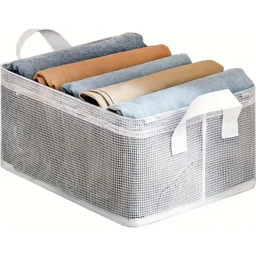 GENERICO Pack X4 Cajas Organizadoras De Ropa Multiusos Plegable Transparente