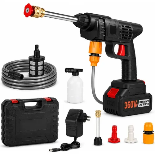GENERICO Hidrolavadora Alta Presión Inalámbrica 360vf Recargable Auto Hidrojet Lavado