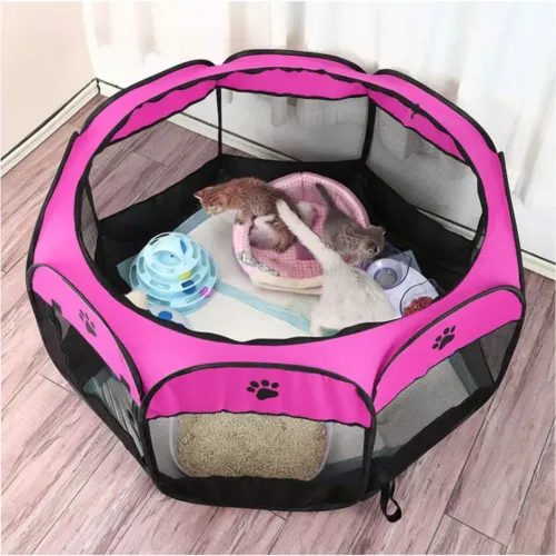 GENERICO Corral Cama Para Gatos Perros Casa Para Mascotas Amplio Plegable Portátil