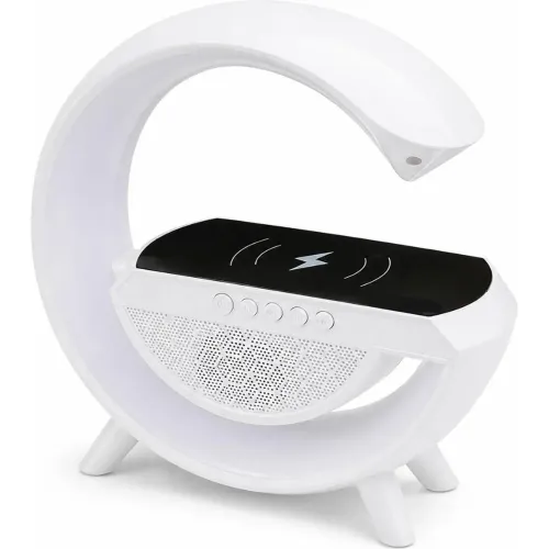 GENERICO Lámpara Led Rgb Inteligente 3 En 1 Cargador Inalámbrico Parlante Bluetooth Bt2301