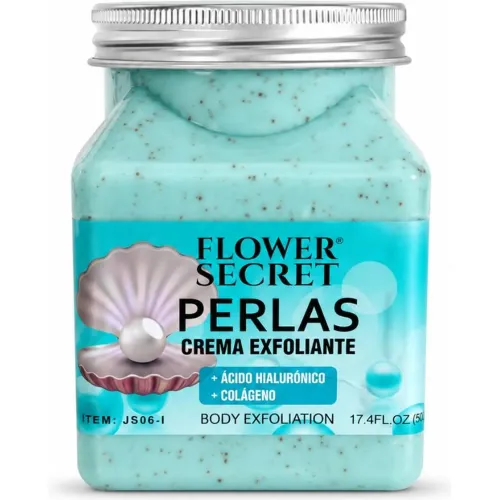 GENERICO Crema Exfoliante Corporal Flower Secret Perlas 500 Ml Ácido Hialurónico Colágeno