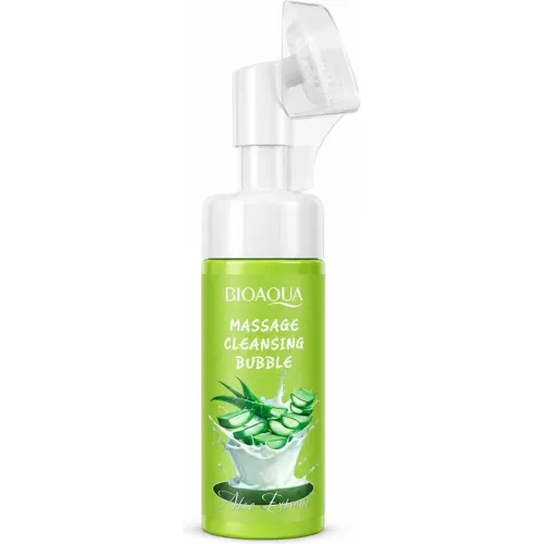 GENERICO Limpiador Desmaquillador Facial 2 En 1 Bioaqua 150ml Con Aloe Y Cepillo Masajeador