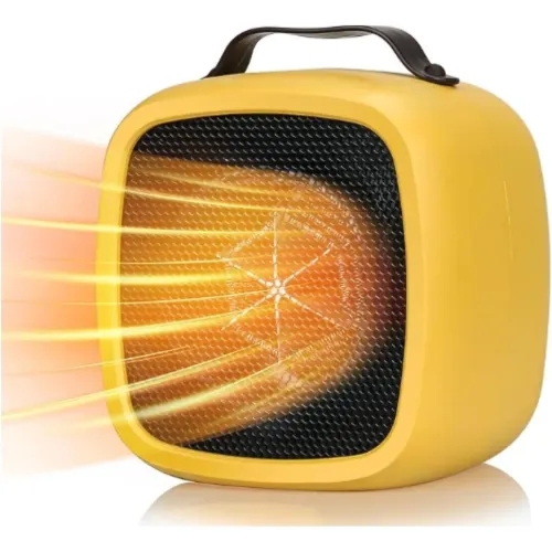 GENERICO Mini Calefactor Portátil Eléctrico De 500w Calentador Estilo Moderno - Amarillo