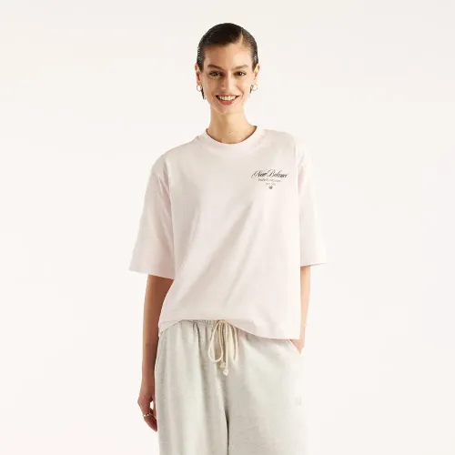 New Balance Polo Urbano Mujer Pressed Flowers Relaxed
