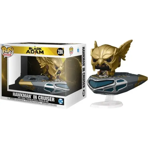 BLACK ADAM Pop Ride Super Deluxe: Black Adam - Hawkman In Cruiser 64195