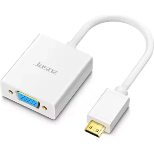 GENERICO Adaptador Hdmi Macho A Vga Hembra Convertidor Full Hd Blanco