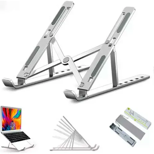 GENERICO Stand Para Laptop Plegable Portátil Soporta Hasta 15.6 Pulg. Gris Nb