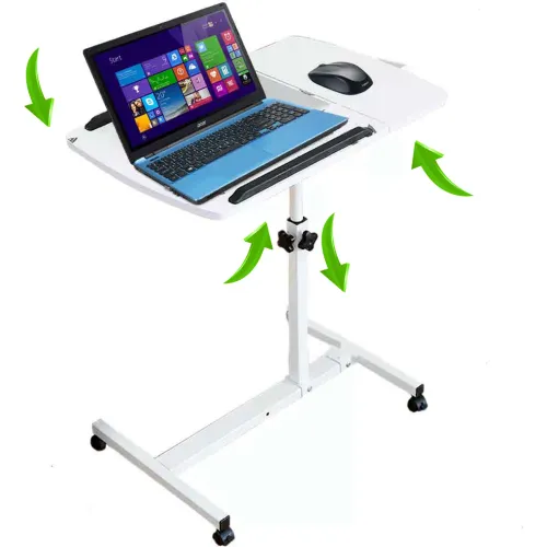 GENERICO Mesa Portátil Para Laptop Mouse Regulable 40x4019cm Melamina Blanco